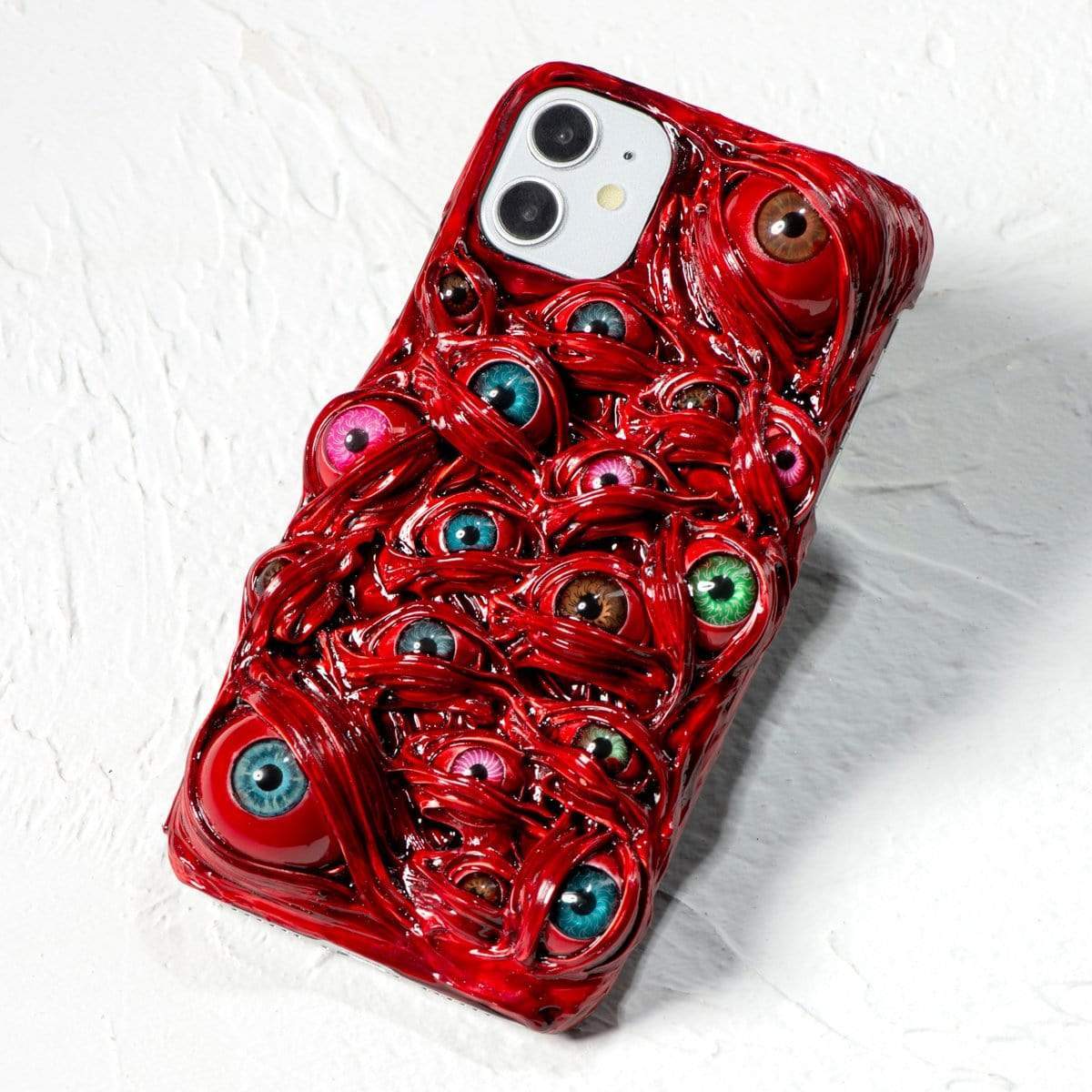 techypopcom iPhone Case Blood Eyeball 100% Handmade Designer iPhone Case For iPhone 12 SE 11 Pro Max X XS Max XR 7 8 Plus