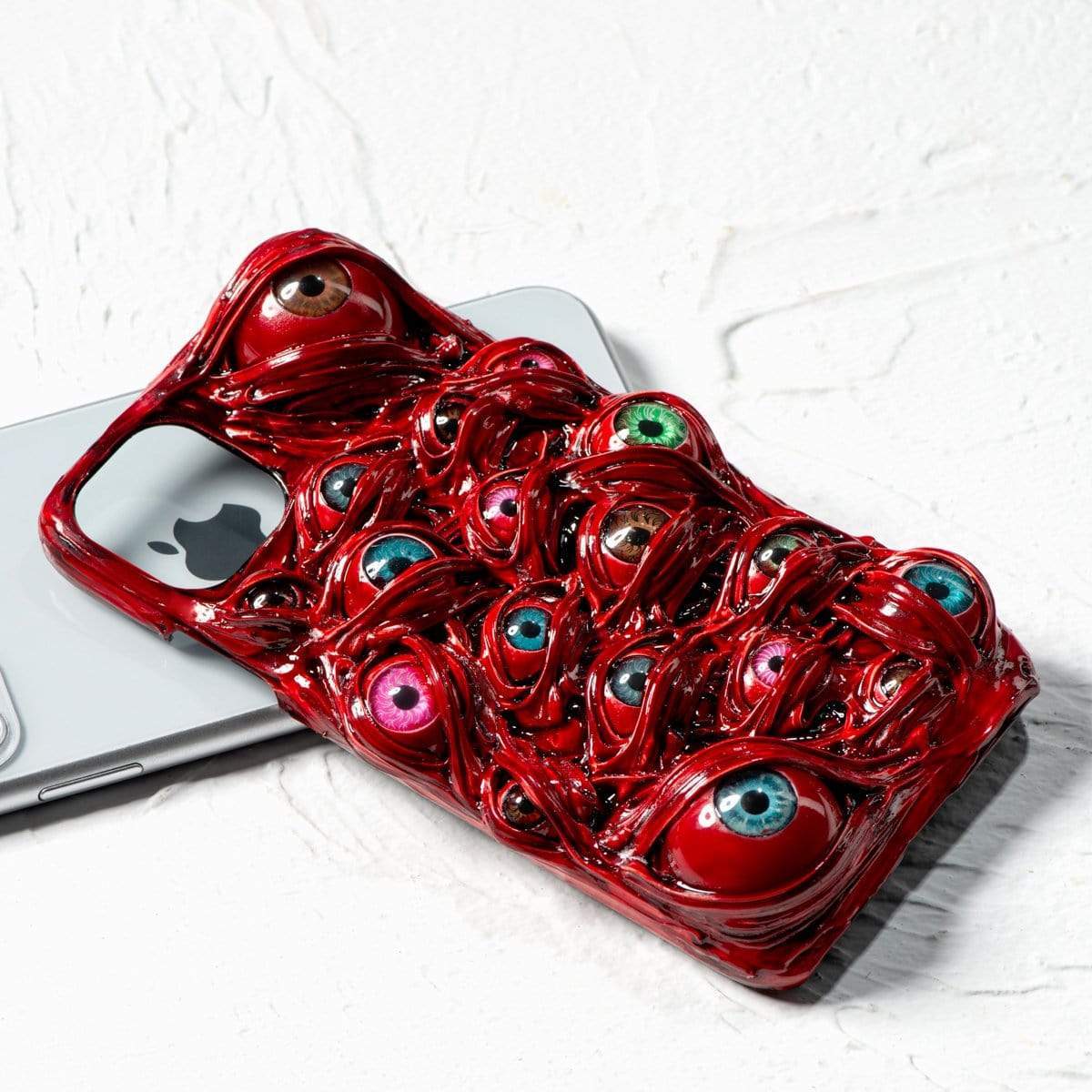 techypopcom iPhone Case Blood Eyeball 100% Handmade Designer iPhone Case For iPhone 12 SE 11 Pro Max X XS Max XR 7 8 Plus