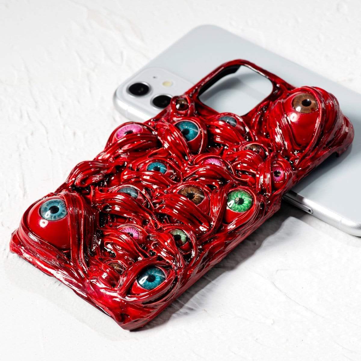 techypopcom iPhone Case Blood Eyeball 100% Handmade Designer iPhone Case For iPhone 12 SE 11 Pro Max X XS Max XR 7 8 Plus