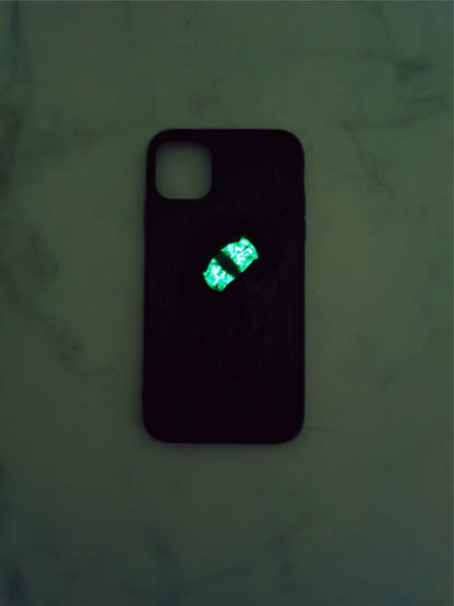 techypopcom iPhone Case Glow in the Dark Cat Eye Handmade Designer iPhone Case For iPhone 12 SE 11 Pro Max X XS Max XR 7 8 Plus