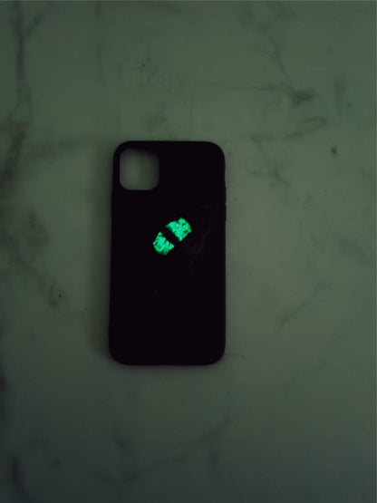techypopcom iPhone Case Glow in the Dark Cat Eye Handmade Designer iPhone Case For iPhone 12 SE 11 Pro Max X XS Max XR 7 8 Plus