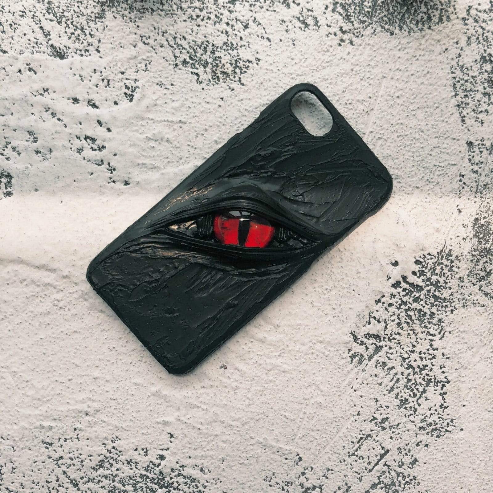 Red Cat Eye Handmade Designer iPhone Case For iPhone SE 11 Pro Max X XS Max XR 7 8 Plus - techypopcom