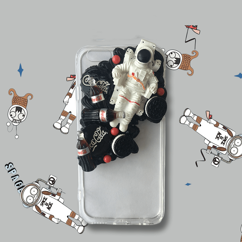 The Astronaut Handmade Designer iPhone Case For iPhone 12 SE 11 Pro Max X XS Max XR 7 8 Plus - techypopcom