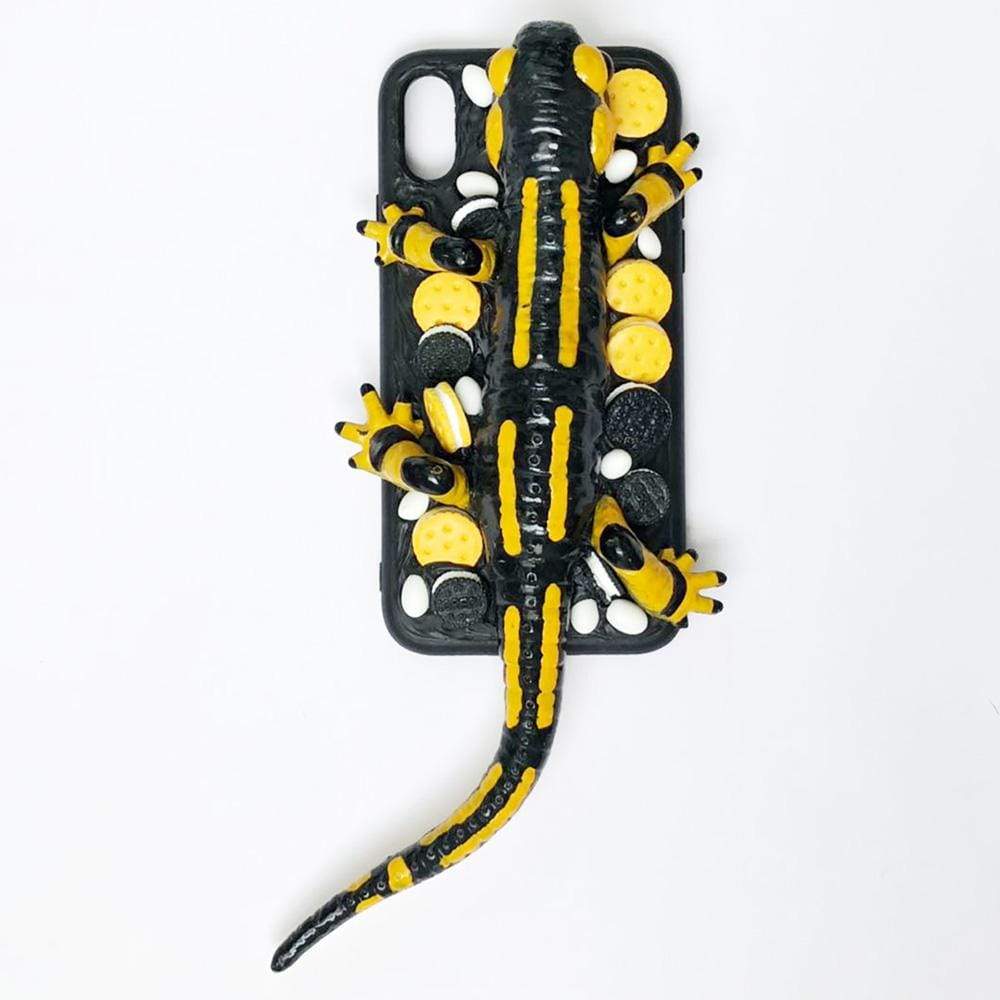 The Yellow Lizard Handmade Designer iPhone Case For iPhone 12 SE 11 Pro Max X XS Max XR 7 8 Plus - techypopcom