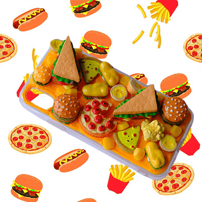 Just Burgers and Pizza Handmade Designer iPhone Case For iPhone 12 SE 11 Pro Max X XS Max XR 7 8 Plus - techypopcom