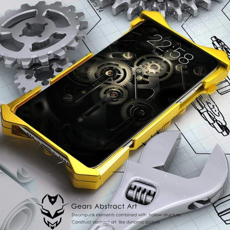Mechanical Robot Metal Protective Designer iPhone Case For iPhone SE 11 Pro Max X XS Max XR 7 8 Plus - techypopcom