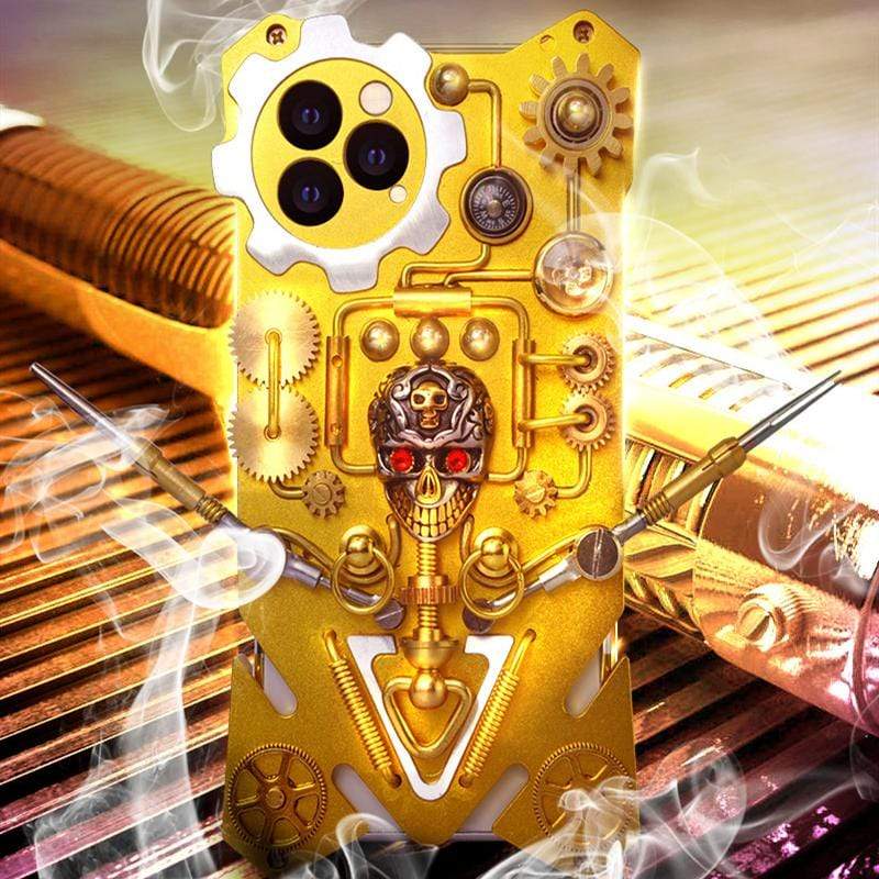Mechanical Robot Metal Protective Designer iPhone Case For iPhone SE 11 Pro Max X XS Max XR 7 8 Plus - techypopcom