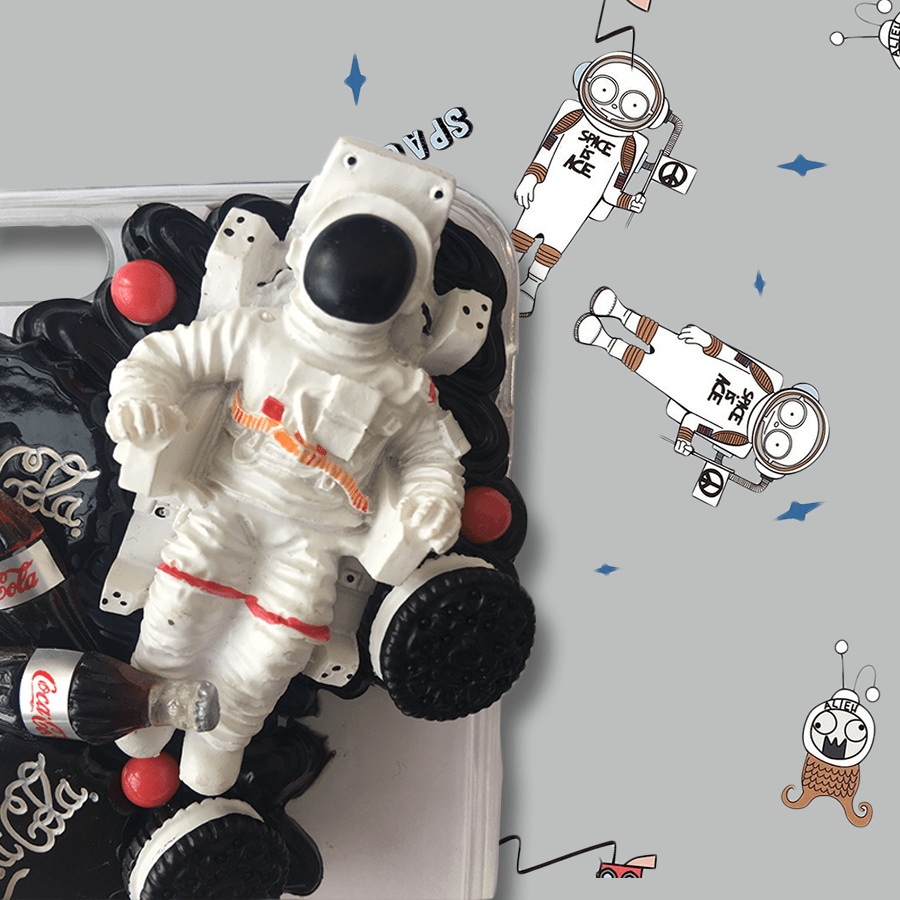 The Astronaut Handmade Designer iPhone Case For iPhone 12 SE 11 Pro Max X XS Max XR 7 8 Plus - techypopcom